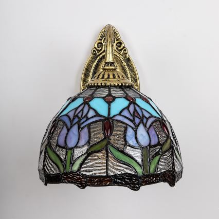 Brilagi - Lampada da parete Tiffany in vetro colorato LORAS 1xE27/40W/230V