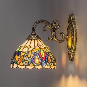 Brilagi - Lampada da parete Tiffany in vetro colorato LUISA 1xE27/40W/230V