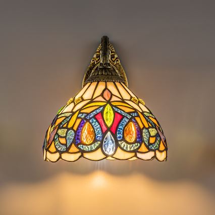 Brilagi - Lampada da parete Tiffany in vetro colorato LUISA 1xE27/40W/230V