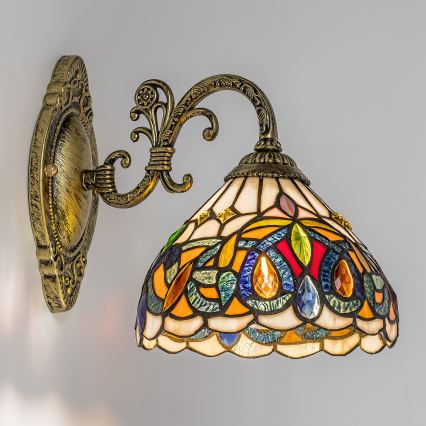Brilagi - Lampada da parete Tiffany in vetro colorato LUISA 1xE27/40W/230V