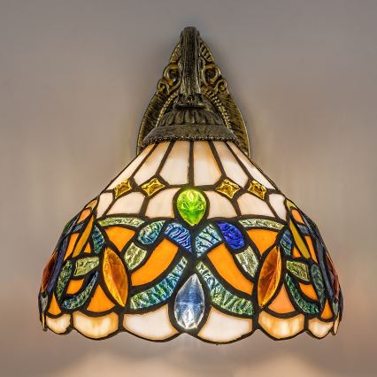 Brilagi - Lampada da parete Tiffany in vetro colorato LUISA 1xE27/40W/230V