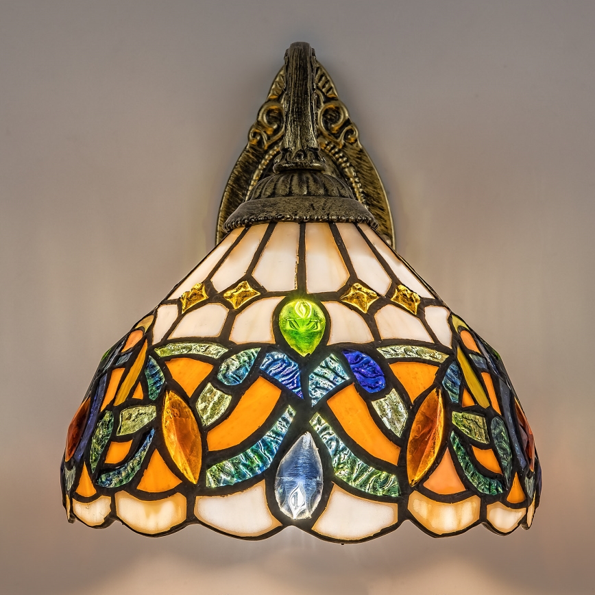 Brilagi - Lampada da parete Tiffany in vetro colorato LUISA 1xE27/40W/230V