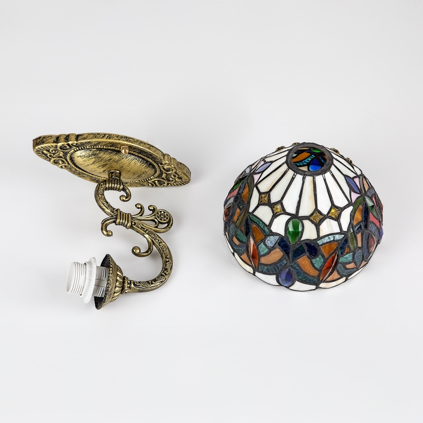 Brilagi - Lampada da parete Tiffany in vetro colorato LUISA 1xE27/40W/230V