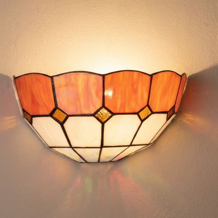 Brilagi - Lampada da parete Tiffany in vetro SIENNA 1xE14/40W/230V