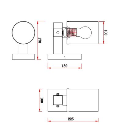 Brilagi - Lampada da parete VISTA 1xE27/60W/230V rovere