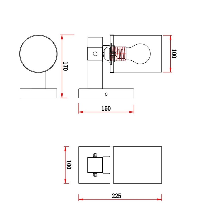 Brilagi - Lampada da parete VISTA 1xE27/60W/230V rovere