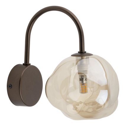Brilagi - Lampada da parete VULCANO 1xG9/8W/230V bronzo/beige fumé