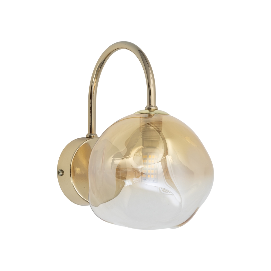 Brilagi - Lampada da parete VULCANO 1xG9/8W/230V dorata/beige fumé