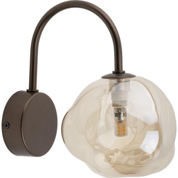 Brilagi - Lampada da parete VULCANO 1xG9/8W/230V marrone/beige fumé
