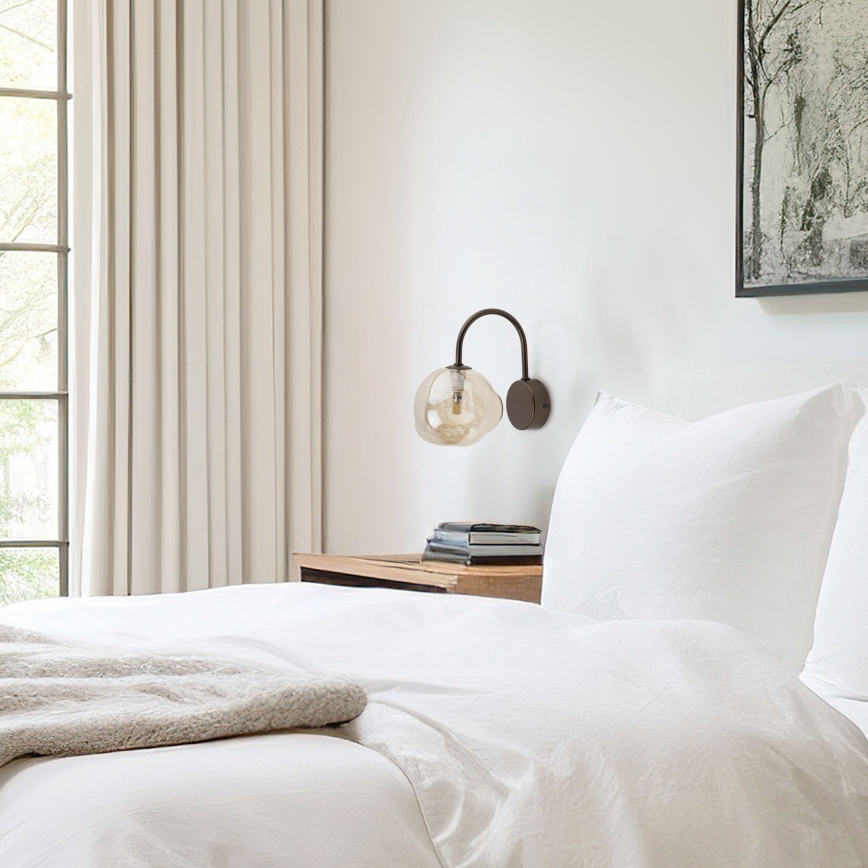 Brilagi - Lampada da parete VULCANO 1xG9/8W/230V marrone/beige fumé