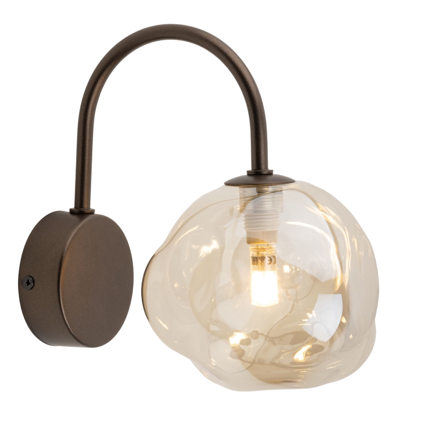 Brilagi - Lampada da parete VULCANO 1xG9/8W/230V marrone/beige fumé