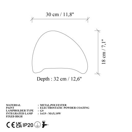 Brilagi - Lampada da parete WABI SABI 1xE14/40W/230V bianca