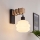 Brilagi - Lampada da parete WOOD GLASS 1xE27/60W/230V pino/nero/bianco