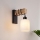 Brilagi - Lampada da parete WOOD GLASS 1xE27/60W/230V pino/nero/bianco