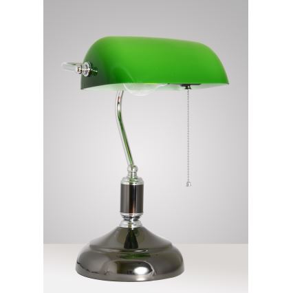 Brilagi - Lampada da scrivania BANK OFFICE 1xE27/60W/230V nera/argento/verde