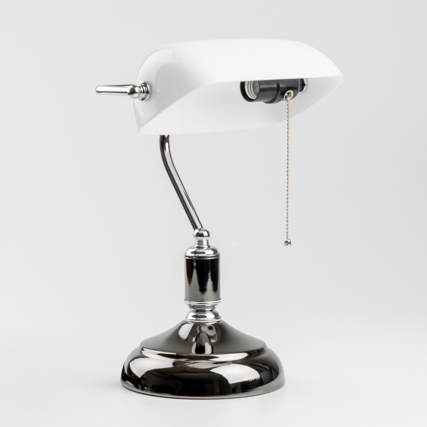 Brilagi - Lampada da scrivania BANK OFFICE 1xE27/60W/230V nero/argento/bianco