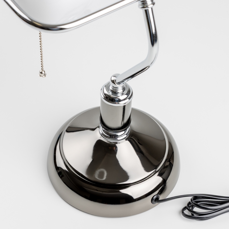 Brilagi - Lampada da scrivania BANK OFFICE 1xE27/60W/230V nero/argento/bianco