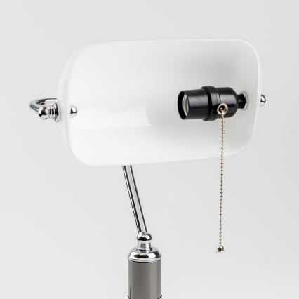 Brilagi - Lampada da scrivania BANK OFFICE 1xE27/60W/230V nero/argento/bianco