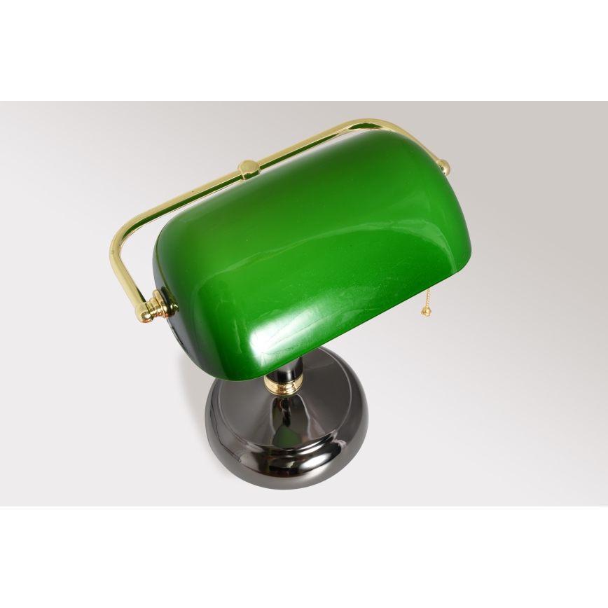 Brilagi - Lampada da scrivania BANK OFFICE 1xE27/60W/230V nero/oro/verde