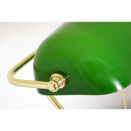 Brilagi - Lampada da scrivania BANK OFFICE 1xE27/60W/230V nero/oro/verde