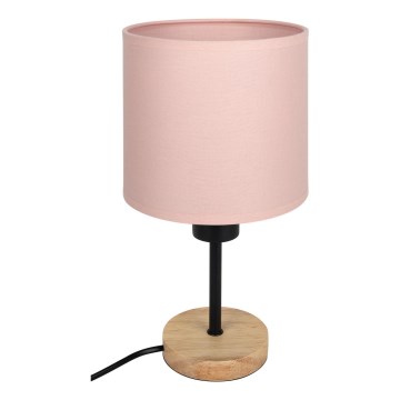 Brilagi - Lampada da scrivania per bambini BOBO WOOD 1xE27/25W/230V rovere/nero/rosa