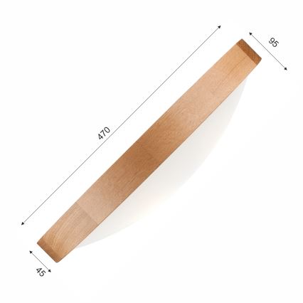 Brilagi - Lampada da soffitto a LED CARVALHO SLIM 3xE27/15W/230V, rovere, Ø 47 cm