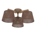 Brilagi - Lampada da soffitto a plafone LATTE SABIA 3xE27/60W/230V pino/marrone