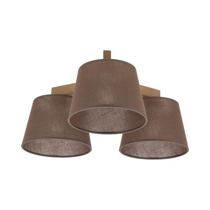 Brilagi - Lampada da soffitto a plafone LATTE SABIA 3xE27/60W/230V pino/marrone