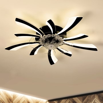 Brilagi - Lampada da soffitto dimmerabile a LED con ventilatore LED/50W/230V 3000-6500K nero + telecomando