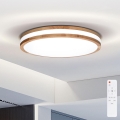 Brilagi - Lampada da soffitto dimmerabile a LED MOLINA LED/48W/230V 3000-6500K rovere Ø 38 cm + telecomando