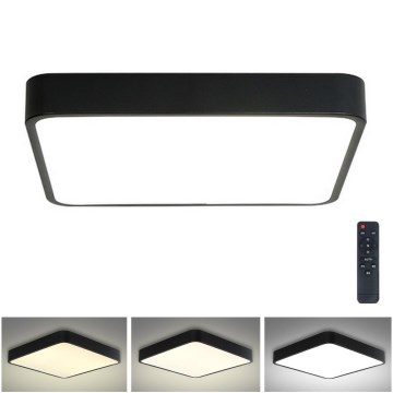 Brilagi - Lampada da soffitto dimmerabile a LED POOL LED/36W/230V 3000-6000K 40x40 cm nero + telecomando