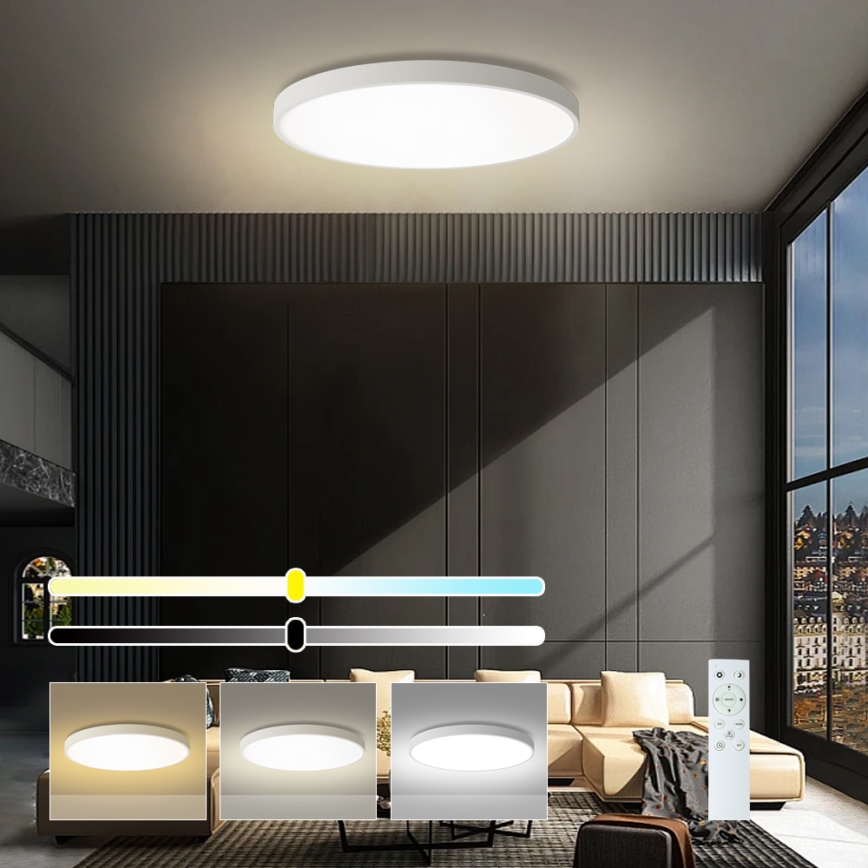 Brilagi - Lampada da soffitto dimmerabile POOL SMART LED/100W/230V 3000-6000K 80 cm Wi-Fi Tuya Bianca + Telecomando