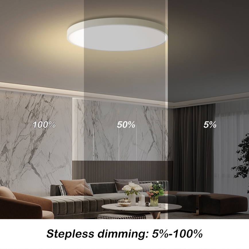 Brilagi - Lampada da soffitto dimmerabile POOL SMART LED/100W/230V 3000-6000K 80 cm Wi-Fi Tuya Bianca + Telecomando