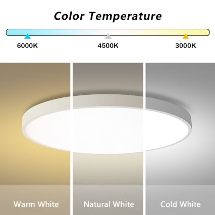 Brilagi - Lampada da soffitto dimmerabile POOL SMART LED/100W/230V 3000-6000K 80 cm Wi-Fi Tuya Bianca + Telecomando
