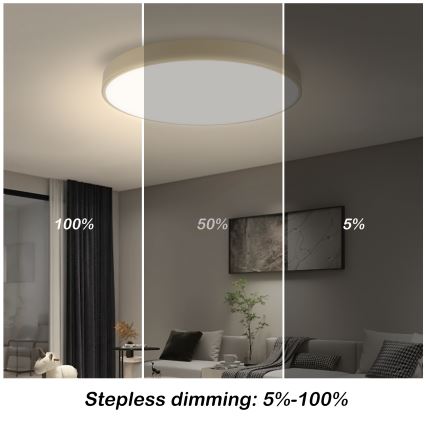 Brilagi - Lampada da soffitto dimmerabile a LED POOL SMART LED/60W/230V 50 cm Wi-Fi Tuya beige + telecomando