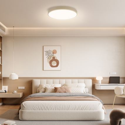 Brilagi - Lampada da soffitto dimmerabile a LED POOL SMART LED/60W/230V 50 cm Wi-Fi Tuya beige + telecomando
