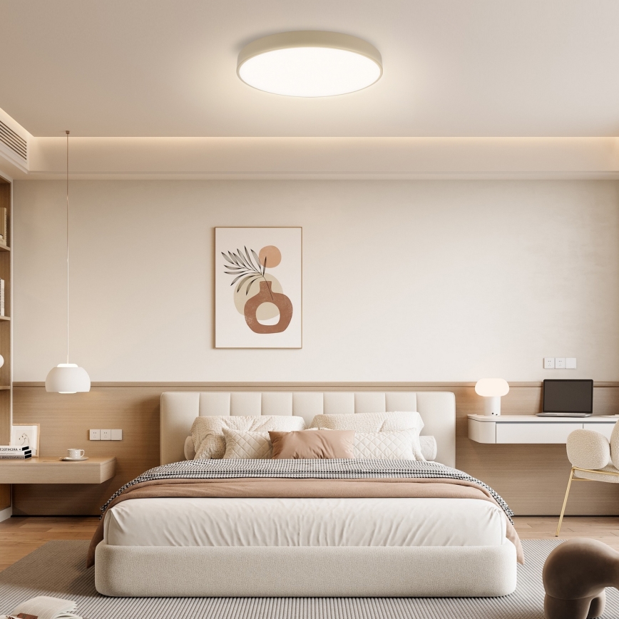 Brilagi - Lampada da soffitto dimmerabile a LED POOL SMART LED/60W/230V 50 cm Wi-Fi Tuya beige + telecomando