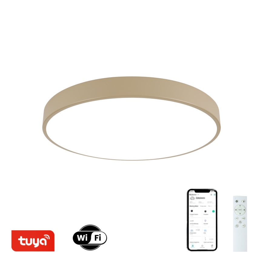 Brilagi - Lampada da soffitto dimmerabile a LED POOL SMART LED/60W/230V 50 cm Wi-Fi Tuya beige + telecomando