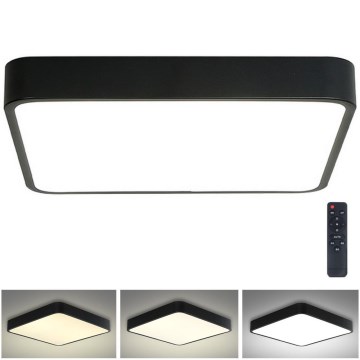 Brilagi - Lampada da soffitto dimmerabile a LED POOL SQUARE LED/48W/230V 3000-6000K 50x50 cm nero + telecomando