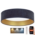 Brilagi - Lampada da soffitto dimmerabile a LED VELVET SMART LED/36W/230V diam. 55 cm 2700-6500K Wi-Fi Tuya blu/oro + telecomando