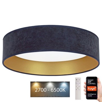 Brilagi - Lampada da soffitto dimmerabile a LED VELVET SMART LED/36W/230V diam. 55 cm 2700-6500K Wi-Fi Tuya blu/oro + telecomando