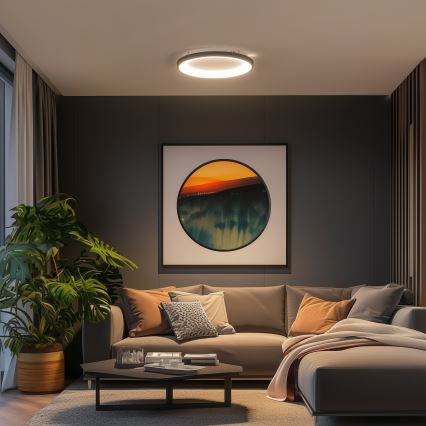 Brilagi - Plafoniera LED dimmerabile FALCON SLIM LED/42W/230V 3000-6500K Ø 50 cm nero + telecomando