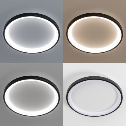 Brilagi - Plafoniera LED dimmerabile FALCON SLIM LED/42W/230V 3000-6500K Ø 50 cm nero + telecomando