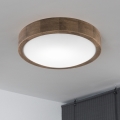 Brilagi - Lampada da soffitto dimmerabile LED RGBW CARVALHO SLIM 1xE27/15W/230V 2700-6500K Wi-Fi rovere Ø 27 cm