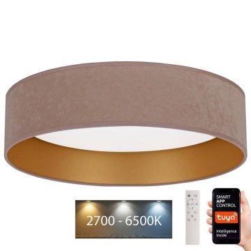 Brilagi - Lampada da soffitto dimmerabile LED VELVET SMART LED/36W/230V diam. 55 cm 2700-6500K Wi-Fi Tuya beige/oro + telecomando