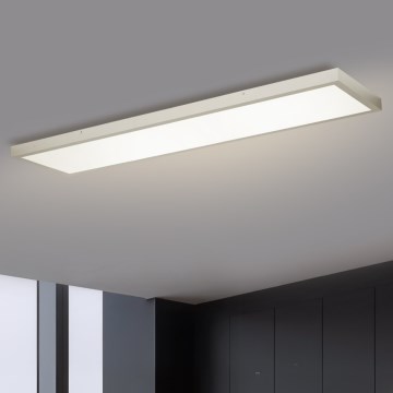 Brilagi - Lampada da soffitto dimmerabile per bagno FRAME SMART LED/50W/230V 120x30 cm 3000-6000K IP44 argento + telecomando
