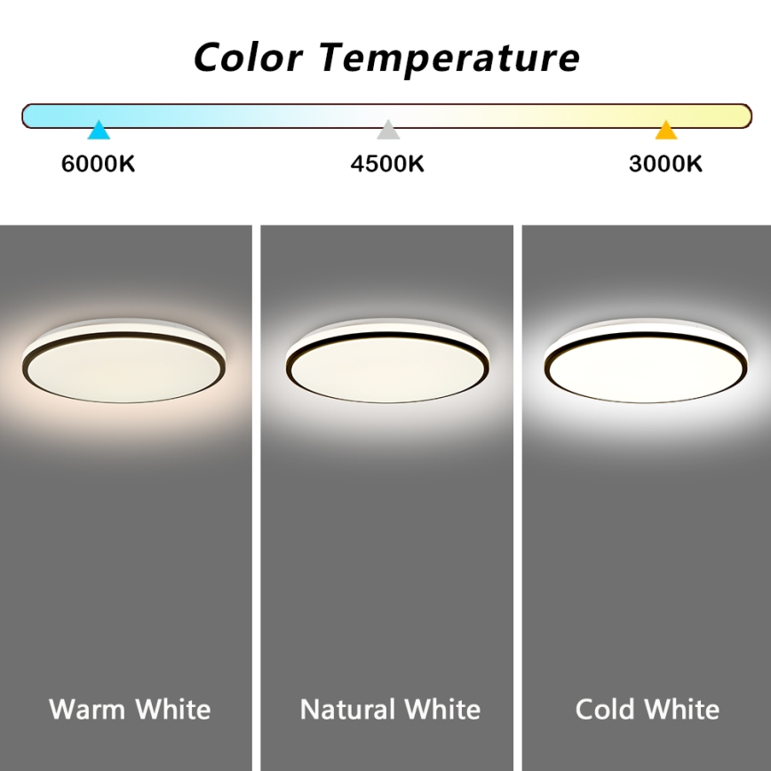 Brilagi - Plafoniera LED dimmerabile SMART LED/36W/230V Ø 48 cm 3000-6000K Wi-Fi Tuya Beacon + telecomando