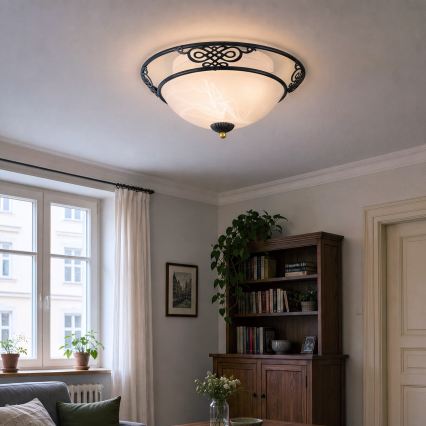 BRILAGI - Lampada da soffitto FRESCO 3xE27/40W/230V Ø 48 cm marrone