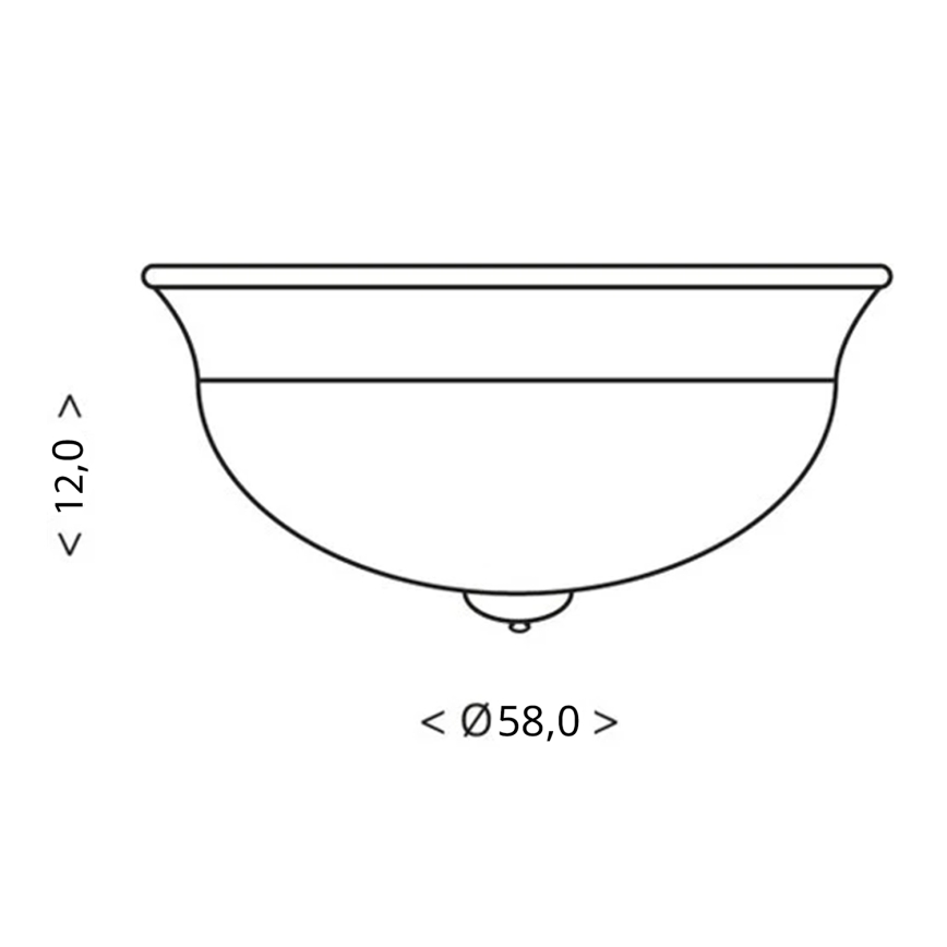 BRILAGI - Lampada da soffitto FRESCO 3xE27/40W/230V Ø 48 cm marrone