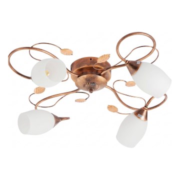 BRILAGI - Lampada da soffitto GRACE 4xE27/40W/230V Ø 68 cm patinata/ramata